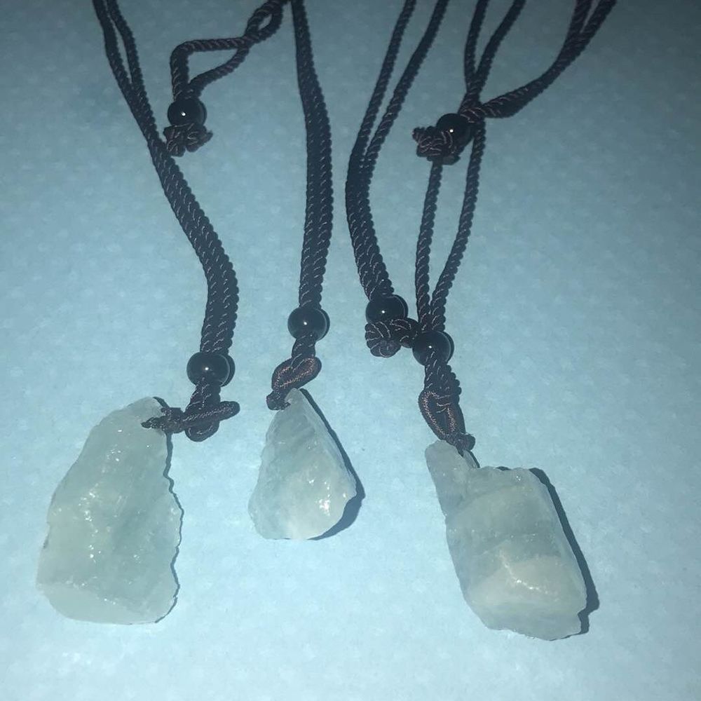 Aqua necklaces with 24” cord